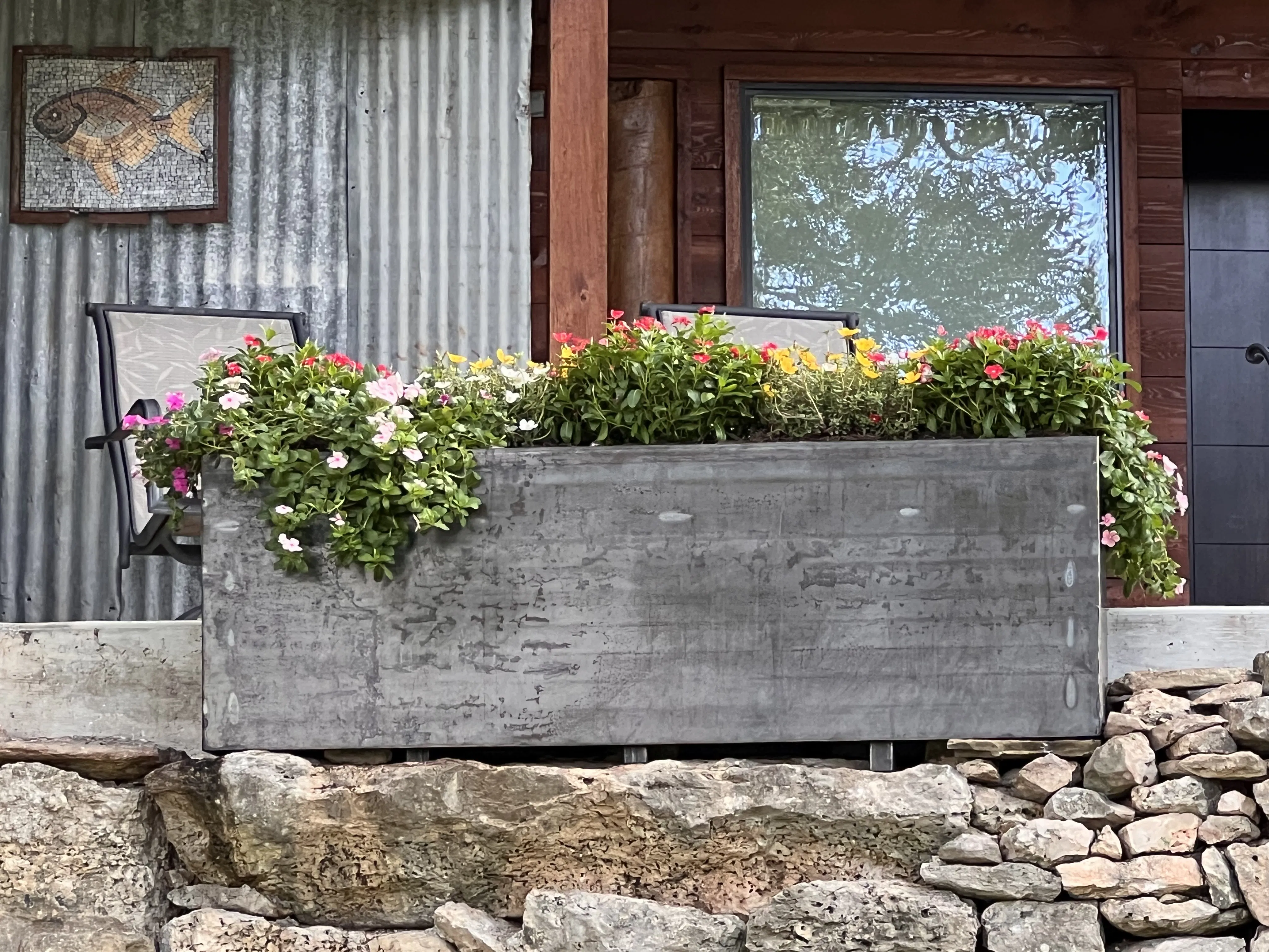 Project Custom Corten Steel Planter Boxes Built for a Wimberley Property image