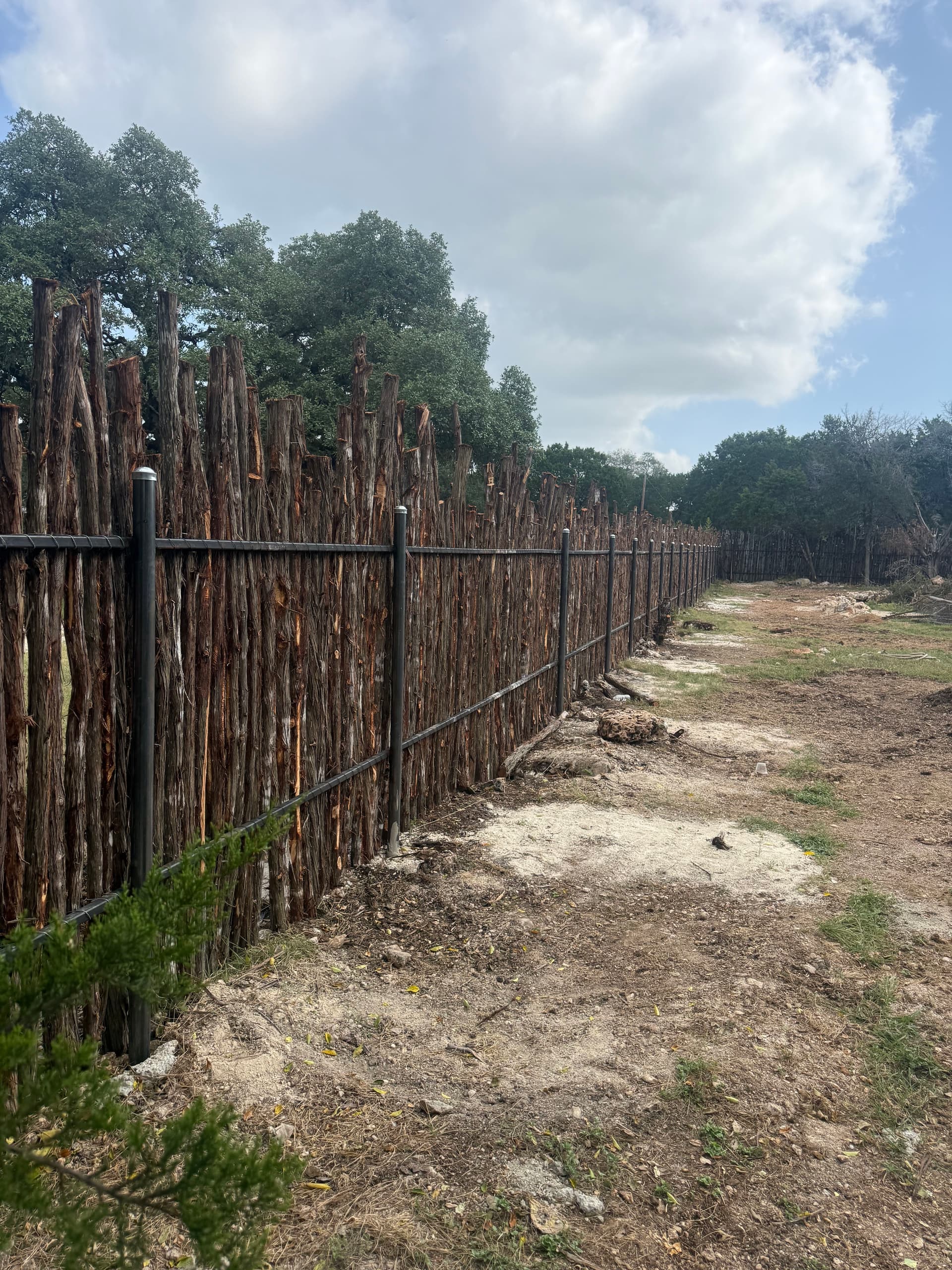 Gallery photos for Steel and Cedar Stave Fence Built for Privacy in Wimberley: Image #3