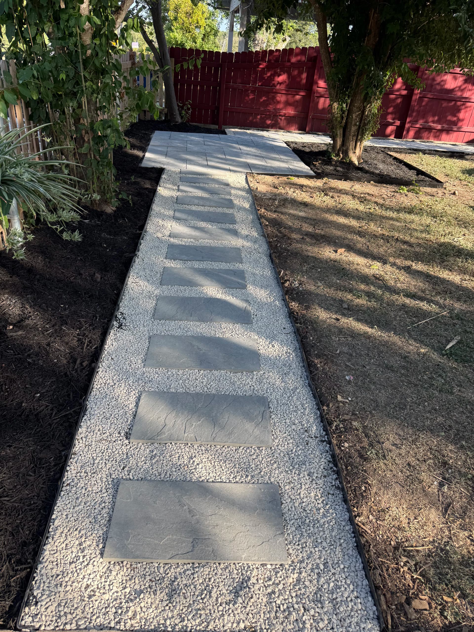Gallery photos for New Braunfels Front Yard Gets Pavers Walkways and Fresh Landscaping: Image #4
